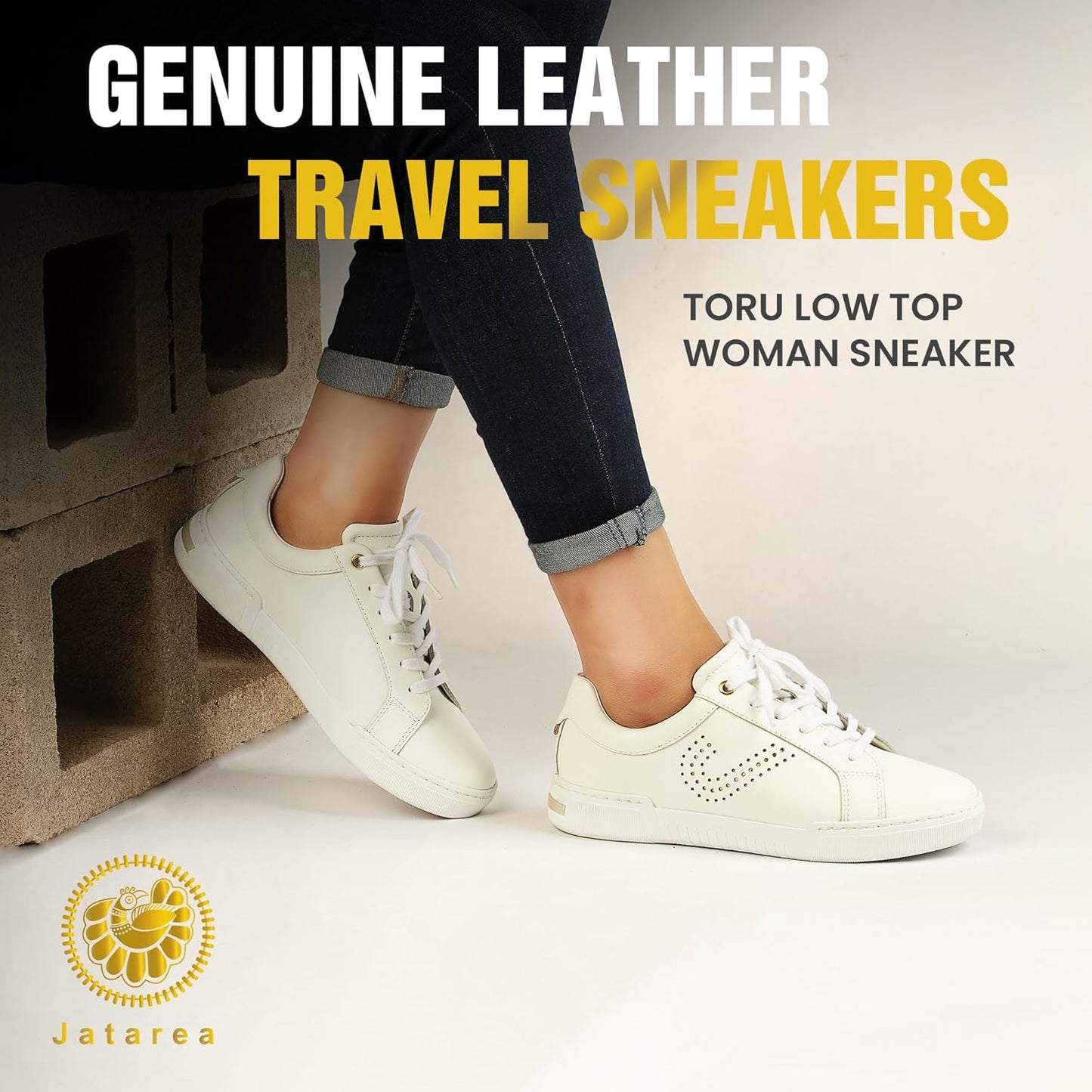 Women'S Fashion Sneakers – Genuine Leather Casual Shoes, Comfortable Cushioned Insole, TPR Rubber Sole, Stylish Lifestyle, Lightweight and Durable Travel Sneakers
