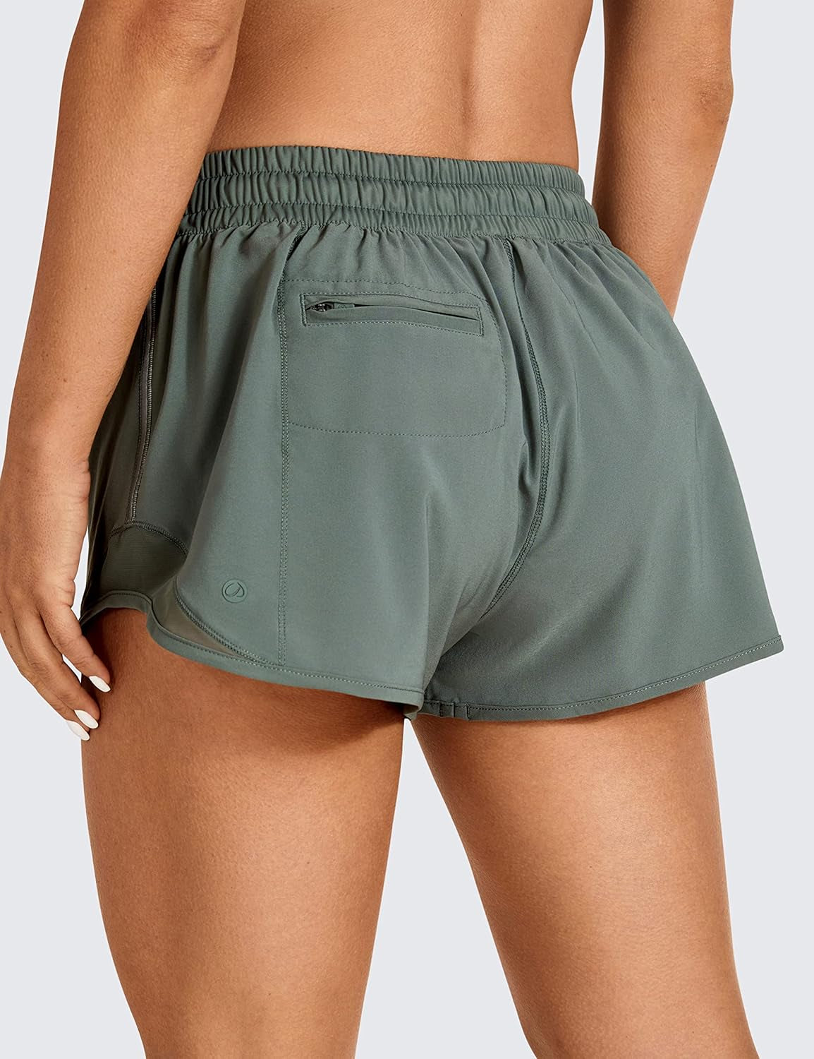 Lined Mid-Rise Feathery-Fit Shorts with Drawstring by