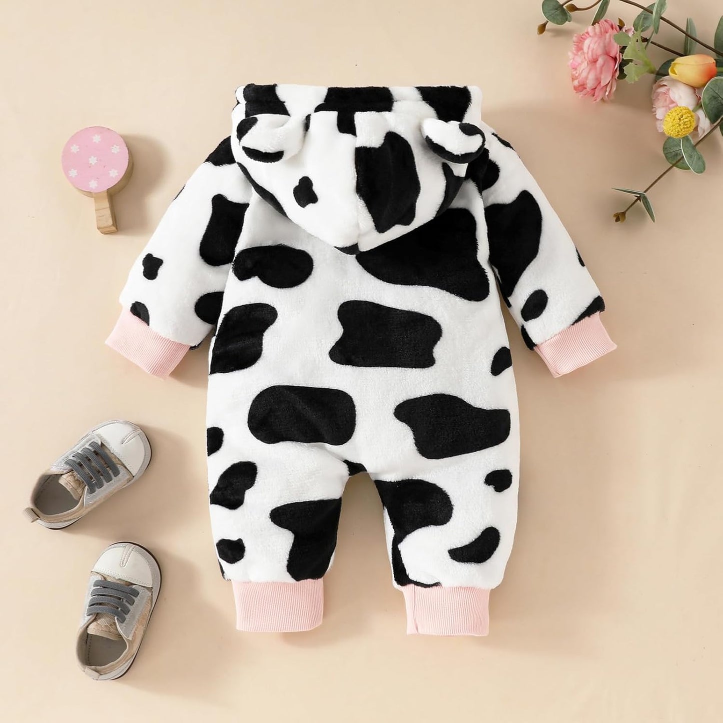 Newborn Baby Girl Winter Outfit Hooded Jumpsuit Infant One Piece Romper Baby Warm Snowsuit Clothes Gifts Set
