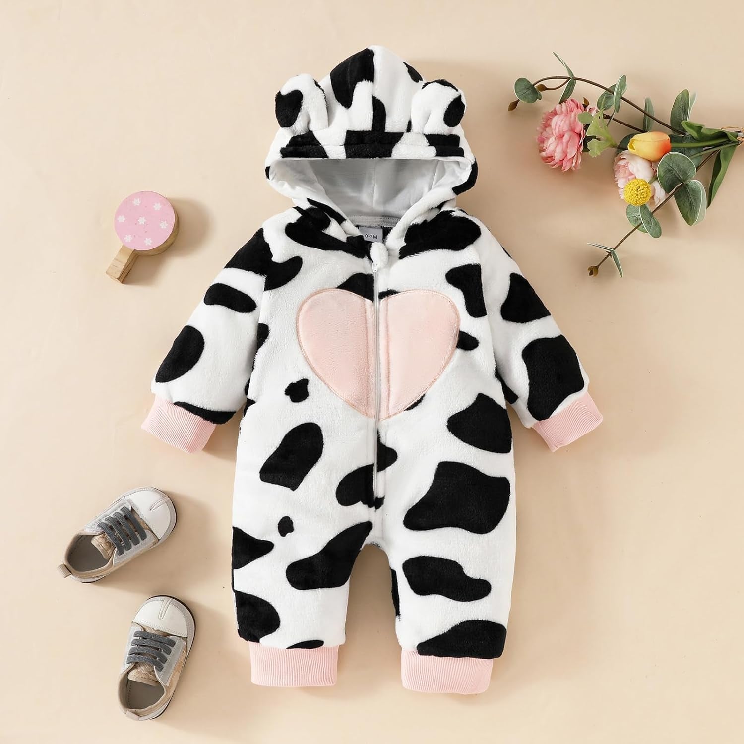 Newborn Baby Girl Winter Outfit Hooded Jumpsuit Infant One Piece Romper Baby Warm Snowsuit Clothes Gifts Set